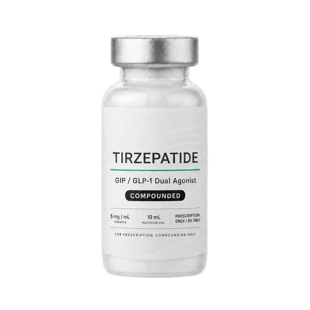 Compounded tirzepatide vial